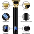 thumbnail image 2 of Cortapelos para hombres, IPX7 impermeable profesional inalámbrico en forma de T recortadora de barba eléctrica con pantalla LCD, recortadora de barbería recargable por USB con 3 peines de límite, 2 of 5