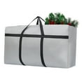 thumbnail image 2 of Christmas Tree Storage Bag for Artificial Trees, Heavy Duty 30" x 11" x 19", Waterproof Oxford Cloth with Wide Opening, Double Zippers & Reinforced Handles, Gray, 2 of 6