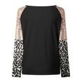 thumbnail image 4 of Haut Femme Polyester Manches Longues Col Rond Imprimé (Noir, S), 4 of 4