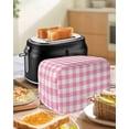 thumbnail image 4 of Pink Buffalo Check Small Toaster Cover 2 Slice, Kitchen Appliance Covers, Valentine's Day Modern Rustic Plaid Toaster Oven Cover with Loop, Bread Machine Cover Polyester Dust Cover Protection, 4 of 4