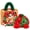 02-red & green, variant on Giant Dumpling Pillow Christmas Bao Plush Stuffed Dumpling Pillow, Soft Giant Steamed Bun Squishy Toy, Cozy Christmas Decorations, 1 Pc