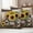 Yellow Beige Wheat, variant on Farmhouse Sunflowers Outdoor Waterproof Pillow Covers, Western Star Vintage Sparrows Decorative Square Throw Pillowcase Sofa Cushion Sham for Patio/Couch/Chair, 24"x24" 2 Pack