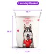 thumbnail image 5 of Happy Valentine's Day Siberian Husky Brings Love Heart Foldable Laundry Basket Husky Dog Lover Gifts Organizer Storage with Handles - 02028, 5 of 5