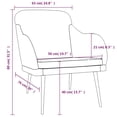 thumbnail image 4 of vidaXL Armchair Light Grey 63x76x80 cm Velvet, 4 of 5