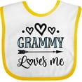 thumbnail image 3 of Inktastic My Grammy Loves Me Grandchild Girls Baby Bib, 3 of 4