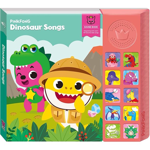 Pinkfong Children's Dinosaur Songs Sound Book, 8.7" x 7.8", SkyBlue
