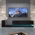 thumbnail image 2 of TV Console Table with Storage Cabinets, RGB LED TV Stand with 31 Modes & Remote Control, Modern Entertainment Center for 75 inch TV, Black, 2 of 9