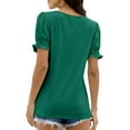 thumbnail image 5 of UVN Square Neck Tops for Women Summer Puff Short Sleeve Shirts Dressy Casual Tunic Blouses, 5 of 9