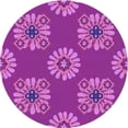 thumbnail image 1 of Ahgly Company Machine Washable Indoor Round Transitional Fuchsia or Magenta Purple Area Rugs, 8' Round, 1 of 7