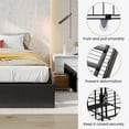 thumbnail image 4 of SHA CERLIN Black Queen Size Platform Faux Leather Bed Frame with 3 Storage Drawers,Adult, 4 of 6