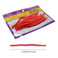thumbnail image 4 of 10 Unids/lote 135mm Gusanos Mar Artificiales Señuelos Gusano Blando Cebo Pesca () Rojo, 4 of 4