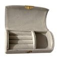 thumbnail image 4 of Joyero Estuche para joyas Caja de recuerdos portátil Mini caja de tesoros Joyero de escritorio Gris claro, 4 of 9