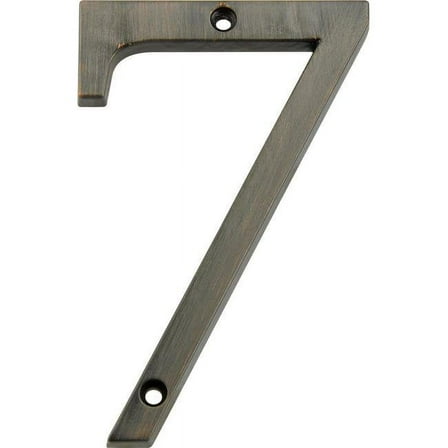 The Hillman Group 843247 4 in. Bronze Distinctions Zinc Die-Cast Flush Mount House Number - 7 - 3 Piece
