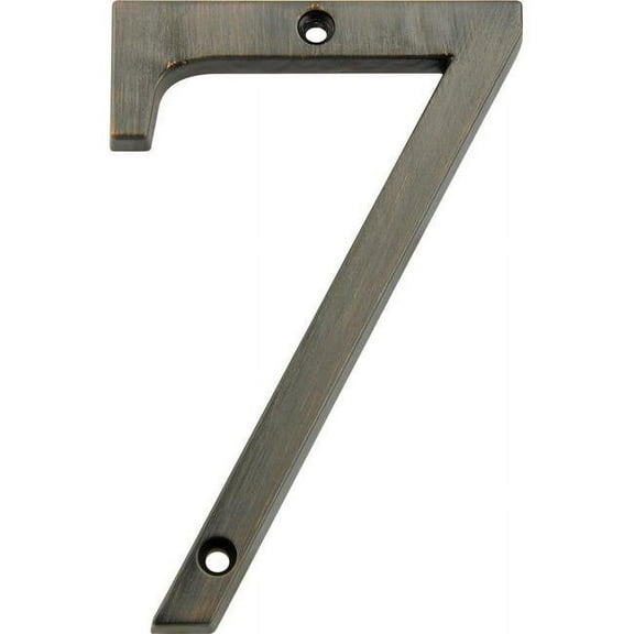 The Hillman Group 843247 4 in. Bronze Distinctions Zinc Die-Cast Flush Mount House Number - 7 - 3 Piece