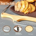 thumbnail image 4 of Bread Knife for Homemade Bread,Sourdough bread knife,15.7" Bread slicer for Homemade Bread, Baguettes and More Cuts Thin,Bow Design Easy to Cutting Even Slices, 4 of 14