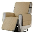 thumbnail image 1 of Liquidation! Housse de Fauteuil Inclinable Réversible Imperméable avec Poches Latérales Housse de Protection Lavable avec Sangles Élastiques pour Enfants Chien Beige, 1 of 9