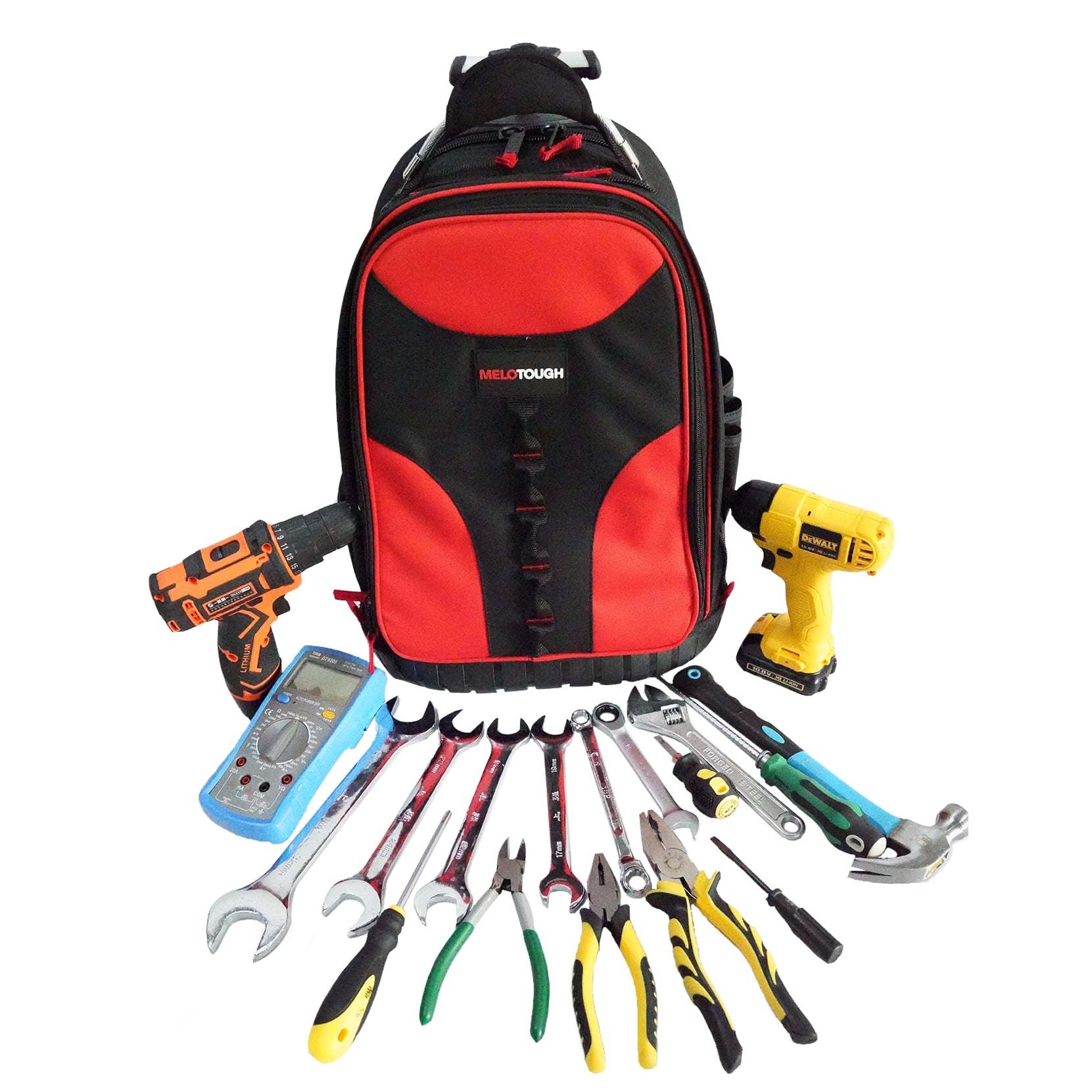 Buy MELOTOUGH Wheeled Rolling Tool Bag Heavy Duty Tool Backpack Tool