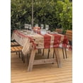 thumbnail image 2 of Outdoor Tablecloth with Umbrella Hole and Zipper, American Flag Vintage Rectangle Table Cloth 60x120 Inch Waterproof Tablecloth, Farmhouse Baseball Blue Red Picnic Table Cover for Patio Camping, 2 of 7