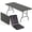 Brown-rattan, variant on 8FT Heavy Duty Folding Table,Fold-in-Half Portable Plastic Utility Table with Carry Handle&Locking Legs,Indoor Outdoor Table for Party,Tailgate,BBQ,Camping,Events,Backyard Dining–Black
