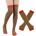 thumbnail image 1 of Bas Rayés pour Femmes, Chaussettes Hautes, Chaussettes d'Halloween, 1 of 3