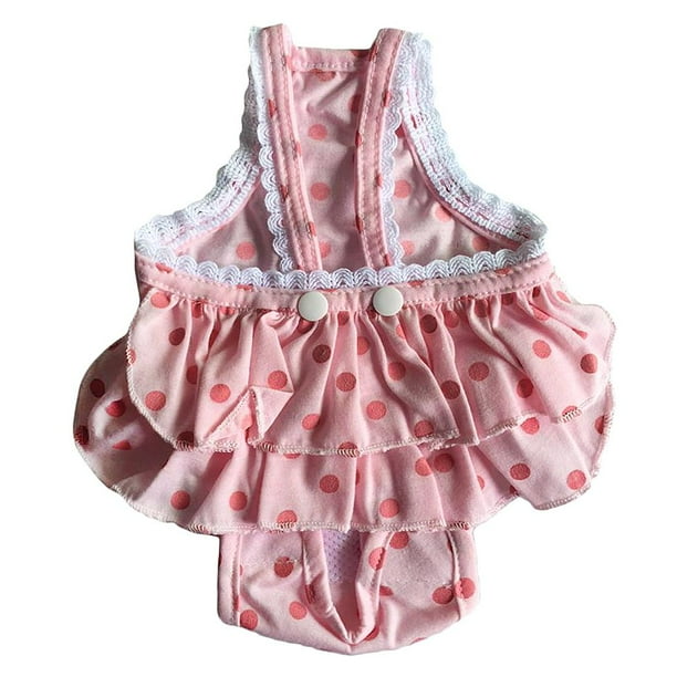 Perro mascota lavable Pantalones físicos Pantalones sanitarios Calzoncillos con correa - Rosa, S Gloria Pantalón físico para perros