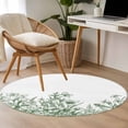 thumbnail image 4 of Round Rugs 3Ft, Green Spring Floral Round Area Rug Washable Indoor Throw Carpet, Watercolor Botanical Summer Vintage Small Non Slip Circle Rug for Bedroom Living Room Home Decor Aesthetic, 4 of 8