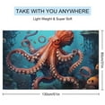 thumbnail image 2 of Colorful Octopus Oversized Beach Towel XL Pool Camping Swim Towels 32''x63'' Soft Blanket Accessories Must Vacation Necessities Adult, 2 of 7