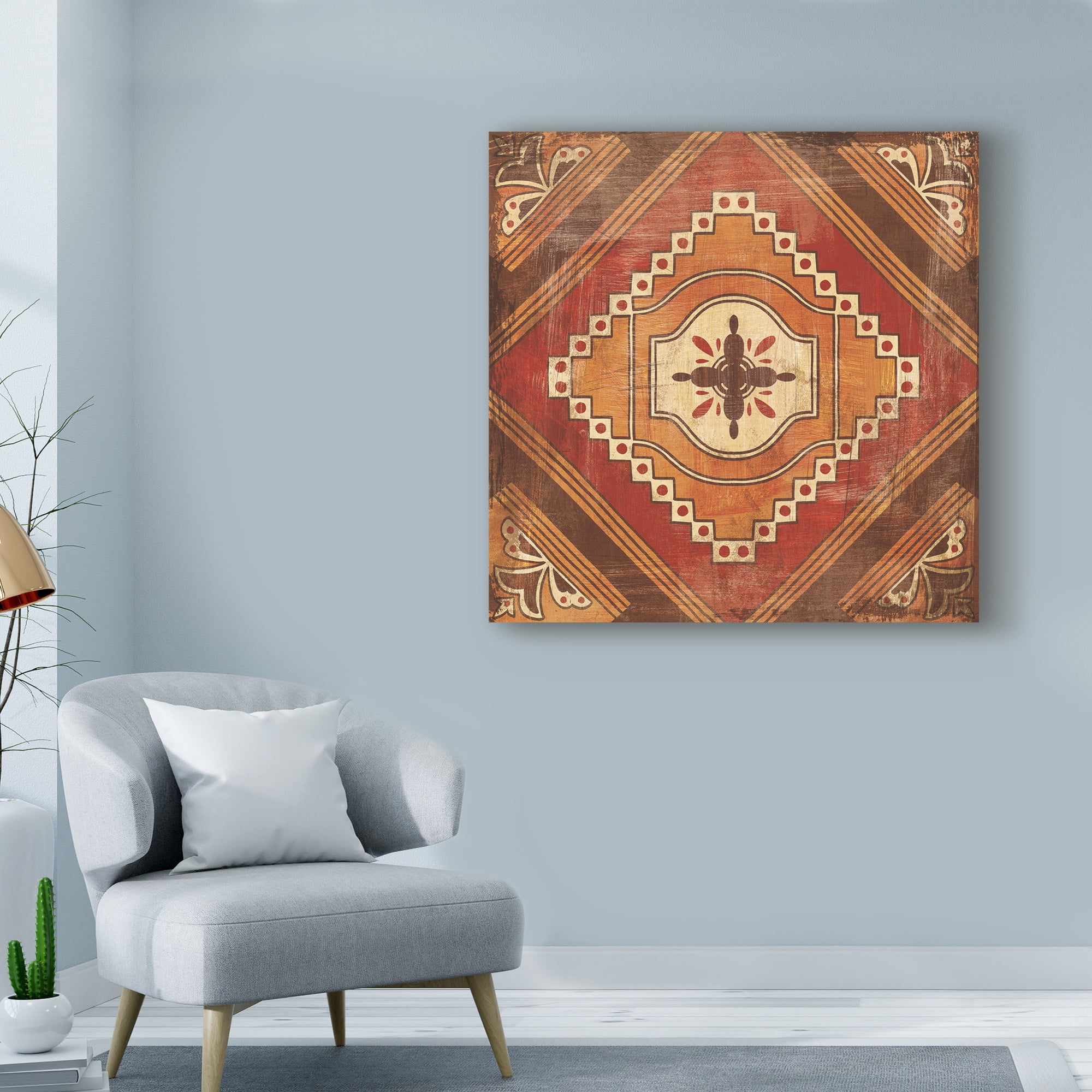 Trademark Fine Art 'Moroccan Tiles Spice V' Canvas Art by Cleonique Hilsaca