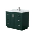 thumbnail image 6 of Wyndham Collection Miranda 42" Wood Single Bathroom Vanity in Nickel Trim/Green, 6 of 7