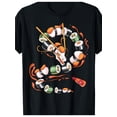 thumbnail image 2 of [Cotton Sushi Dragon Roll Tee] 100% Cotton Men's Sushi Dragon Roll Graphic T-Shirt - Casual Crew Neck Tee, Regular Fit, with Slight Stretch, for Summer Knit Fabric, Food-Themed Anime Print Shirt, 2 of 6