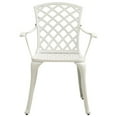 thumbnail image 3 of vidaXL 5 Piece Bistro Set Cast Aluminium White, 3 of 5