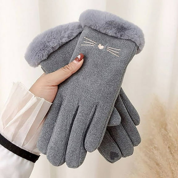 YuXingFu Big Clearance! Winter Gloves Men Clearance Gloves for Women Women's Warm Keep Cold Proof Warm Touchable Screen Winter Thickening Knitting Plush Glove