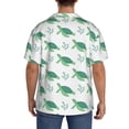 thumbnail image 3 of KLL Turtle Print Men's Shirt Short Sleeve Button Down Summer Cuba Beach Shirts- 3X-Large, 3 of 5