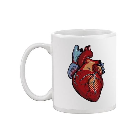 Pop Art Human Heart. Mug  -Image by Shutterstock,