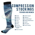 thumbnail image 2 of FORMRS Womens Knee High Socks Casual Long Thick Travel Daily Wear, 1 Pair, Night Floating Whale, 2 of 6