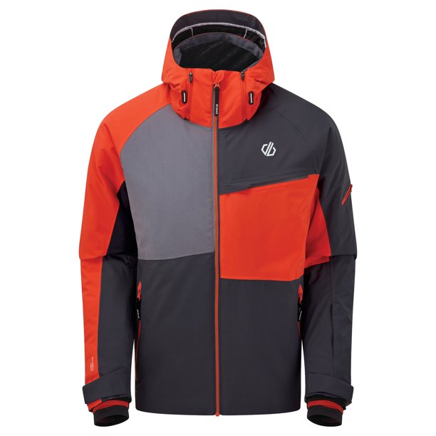 Dare 2B - Chaqueta de Esquí Supercell para Hombre (Gris Ébano, Rojo Trail Blaze) Dare 2B UTRG5320_ebonygreytrailblazered