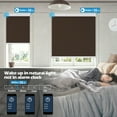 thumbnail image 3 of Keego Motorized Shade Remote Control App Control Voice Control Silent Rechargeable Blackout Roller Blinds Auto Window Blinds Saddle Brown,36.5"w x 46"h, 3 of 8