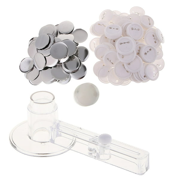 Insignia del Botón de Círculos e Parte de Botón de 100 piezas para Principiantes DIY Craft kit de