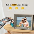 thumbnail image 3 of KODAK 10.1-inch WIFI Digital Photo Frame, Touch Screen with Grey Wood Tone Frame, Gift for Loved One, 3 of 11