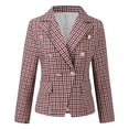 thumbnail image 3 of Vedolay Womens 2023 Suit Jackets Womens Casual Blazer Solid Double Blazer Open Front Suit Jacket,D XXL, 3 of 5