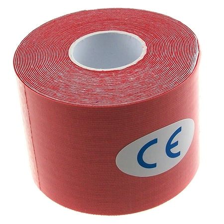 TrendBox Red - 1 Roll 5m x 5cm Kinesiology Sports Muscles Care Elastic Physio Therapeutic Tape for Knee Shoulder Wrist Muscle Back Injury Exercise ...