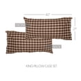thumbnail image 2 of VHC Brands Rory Plaid Cotton Rustic Bedding King Pillow Case Set of 2, Case-21x40, Grey, 2 of 5