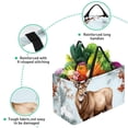 thumbnail image 3 of Elk Deer Large Foldable Oxford Cloth Beach Bag Storage Basket Grocery Baskets, 3 of 7
