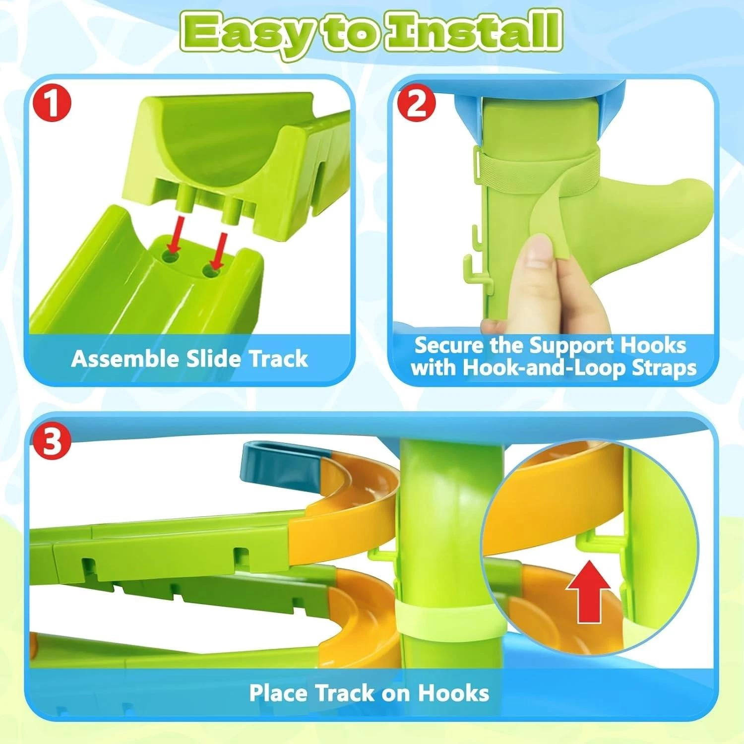 Water Slide Toys for Step2 Rain Showers Water Table Accessories, Quick-Instal...