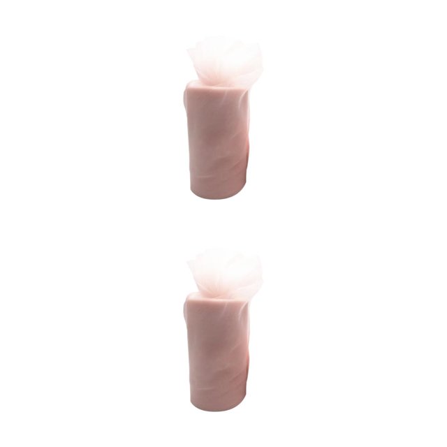 relayinert Polyester Wedding Party Decorations Easy To And Clean Tulle Coil Durable And Reliable Roll Tulle apricot powder 2Set