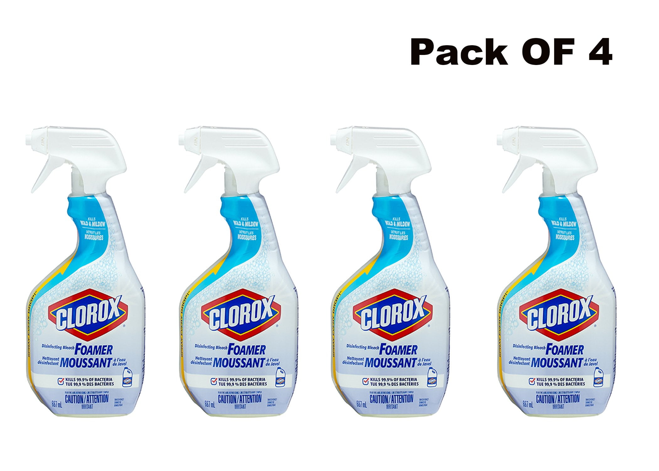 Clorox Disinfecting Bleach Foamer Spray 30 Fl Oz Pack OF 4