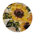 thumbnail image 2 of JEUXUS Sunflower Tablecloth,Orange Floral Table Cloth for Round Tables,Waterproof Resistant Durable Flower Table Cover for Kitchen Dining Room White, 2 of 7