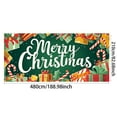 thumbnail image 2 of Large Garage Door Banner Outdoor Holiday Season Decorative Welcome Sign Featuring Santa Sleigh Reindeer Snowman Festive Greetings for Front Porch Yard, 2 of 5