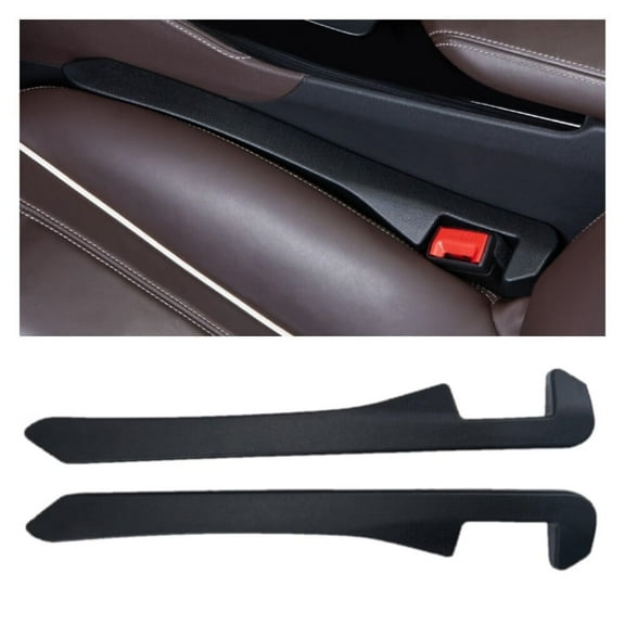 Car Seat Gap Filler Universal Fit Orgaziner for Car,SUV,Truck to Fill The Gap Between Side Seat and Console Stop Cellphone,Wallet,Keys,Coins from Dropping,2 Pack (Black)