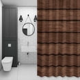 thumbnail image 4 of Brown Wooden Board Shower Curtain for Bathroom Decor, Vintage Wood Grain Farmhouse Barn Themes Waterproof Fabric Shower Curtain, 72"x78" Set with 12 Hooks, 4 of 9